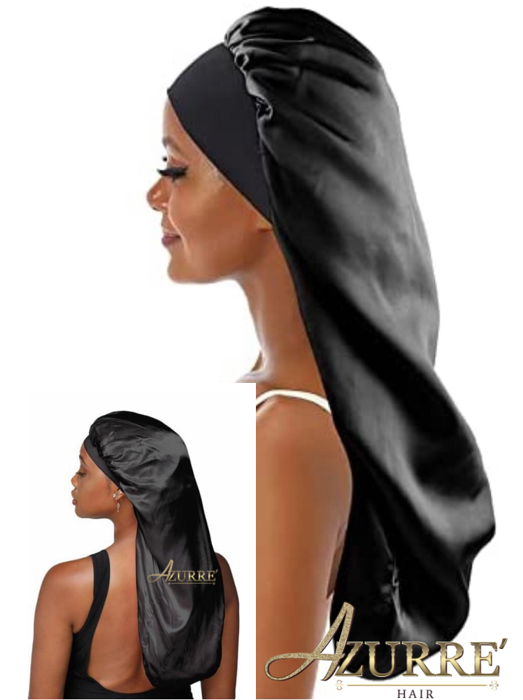 Long satin sleep bonnet